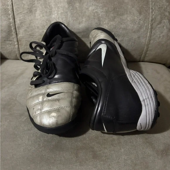 Nike Silver and Black Soccer Cleats - Picture 3 of 3